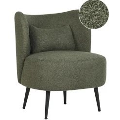 Beliani OTSBY - Fauteuil - Donkergroen - Bouclé Clearance