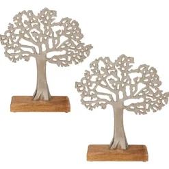 Out of the blue Levensboom - aluminium - houten voet - 33 cm Sale