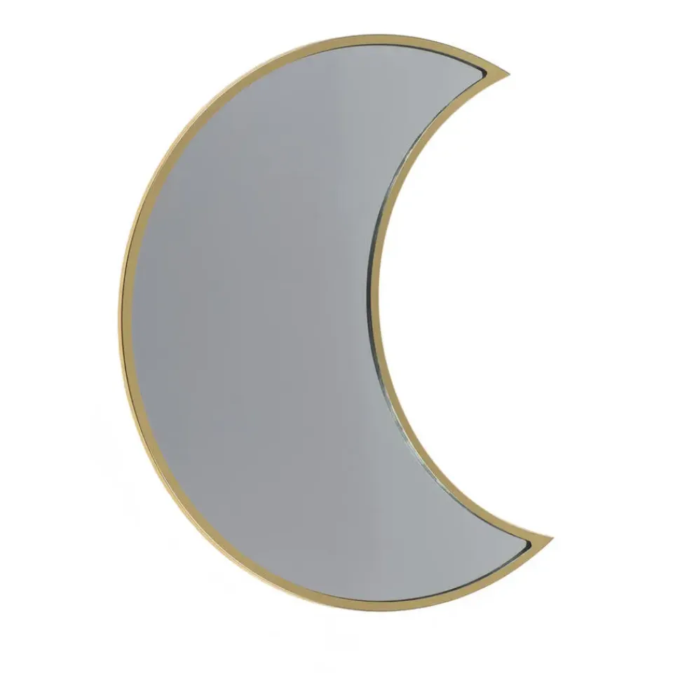 Out of the blue Wandspiegel Halve Maan - metaal - goud - 25x11 cm Sale