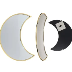 Out of the blue Wandspiegel Halve Maan - metaal - goud - 25x11 cm Sale