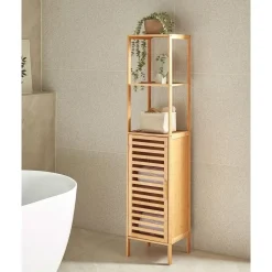 Beliani OWASSO - Badkamerkast - Lichthout - Bamboe New