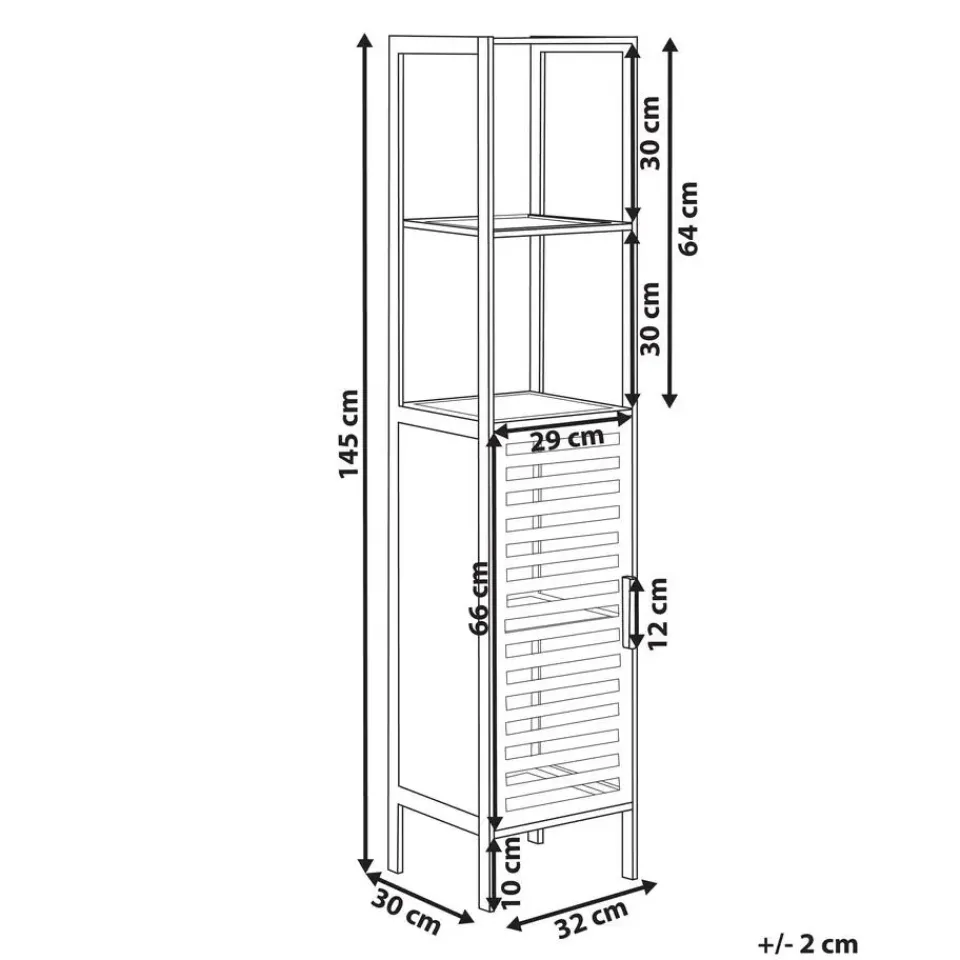 Beliani OWASSO - Badkamerkast - Lichthout - Bamboe New