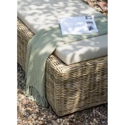 Beliani PALESE - Ligstoel - Taupe - Rotan Discount