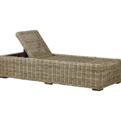 Beliani PALESE - Ligstoel - Taupe - Rotan Discount