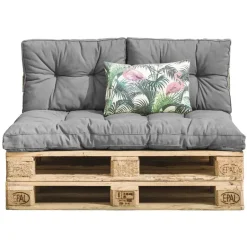 Leen Bakker Palletkussen Florence grijs 120x80 cm Discount