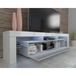 Homlando Panama TV-meubel 190 x 45 x 35 cm Glanzend zwart fronten zonder verlichting New