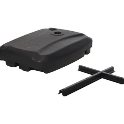 Merkloos Parasolvoet kruisvoet - vierkant - antraciet grijs - 60 liter Best