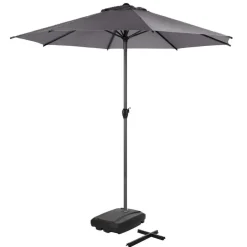 Merkloos Parasolvoet kruisvoet - vierkant - antraciet grijs - 60 liter Best