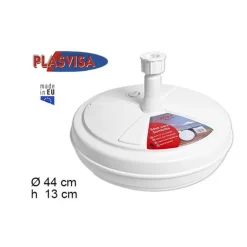 Merkloos Parasolvoet Plastiva - kunststof - Dia 44 cm - klemsluiting - wit Sale