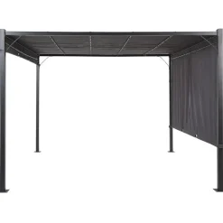 Beliani PARGA - Tuinpaviljoen - Zwart/Grijs - Polyester New