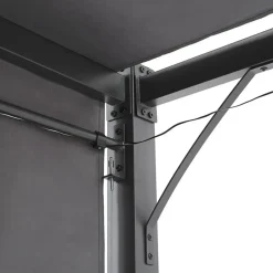 Beliani PARGA - Tuinpaviljoen - Zwart/Grijs - Polyester New