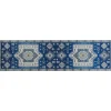 Beliani PARVAKADLI - Laagpolig vloerkleed - Blauw - 80 x 300 cm - Polyester New