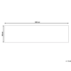 Beliani PARVAKADLI - Laagpolig vloerkleed - Blauw - 80 x 300 cm - Polyester New