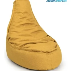 Parya - Zitzak Stoel Duurzaam - 100% Gerecyclede Petflessen - Geel - Junior Outlet