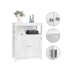 Parya Home - Badkamerkast - Vrijstaande Kast - 2 Deuren - Hout - Wit Online