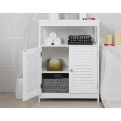 Parya Home - Badkamerkast - Vrijstaande Kast - 2 Deuren - Hout - Wit Online