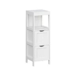 Bobbel Home Parya Home - Badkamerkast - Medicijnkast - 2 Lades - 1 Open vlak - Hout - Wit Hot