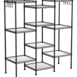 Parya Home - Badkamerrek 5 platen en haken zwart Clearance