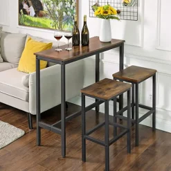 Parya Home - Bartafel - Vintage - Bruin - Hout & Metaal Outlet