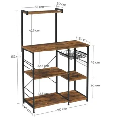 Parya Home - Keukenkast - Keukenrek - Industrieel - Hout - Bruin Online