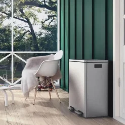 Bobbel Home Parya Home - Prullenbak 60L - Roestvrij Staal New