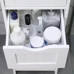 Parya Home - Smalle Ladekast met 4 Lades - Hout - Wit Outlet