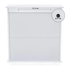 Parya Home - Spiegelkast - Badkamermeubel - 2 Deuren - 1 Plank - Hout - Wit Sale