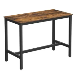 Parya Home - Stabiele Bartafel - Metaal/Spaanplaat - Bruin/Zwart