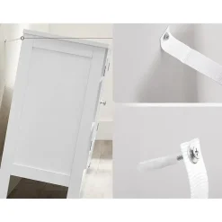 Parya Home - Wastafelonderkast -Badkamerkast - 2 Deuren - 2 Planken - Hout - Wit Sale