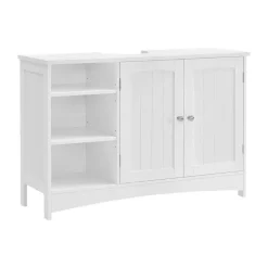 Parya Home - Wastafelonderkast -Badkamerkast - 2 Deuren - 2 Planken - Hout - Wit Sale