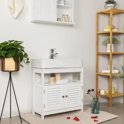 Bobbel Home Parya Home - Wastafelonderkast -Badkamerkast - 2 Deuren - Wit New