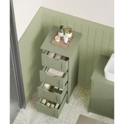 Parya Home Badkamerkast, badkamerkast, zijkast met 4 laden