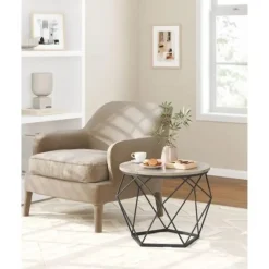 Parya Home Bijzettafel, set van 2 salontafels, grijs-zwart Sale