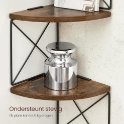 Parya Home Hoekplank, boekenkast met zigzagdesig, 5 lagen Best