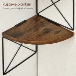 Parya Home Hoekplank, boekenkast met zigzagdesig, 5 lagen Best