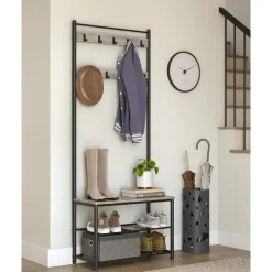 Parya Home 3-in-1 Kapstok met Schoenenrek – Entreekast met bankje Hot