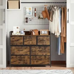 Merkloos Parya Home Industriėle Commode – Opbergkast met 7 mdf laden en metalen frame Best