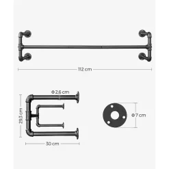 Parya Home Kapstok Garderoberekken - Set van 2 - Zwart Discount