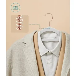 Parya Home kleerhangers, 50 stuks, fluweel, wit Discount