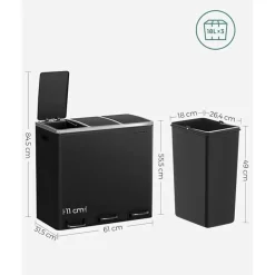 Parya Home 54L Prullenbak zwart Best