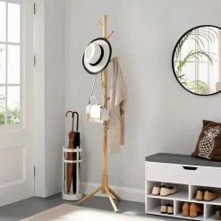 Parya Home Massief Houten Kapstok – kledingrek met 8 haken Best