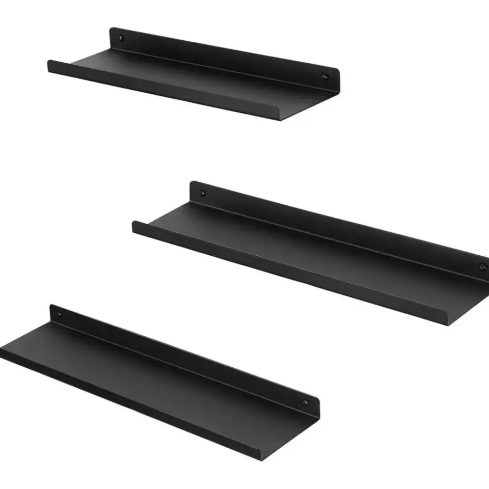 Parya Home Metalen wandplanken, set van 3, zwevende planken Online