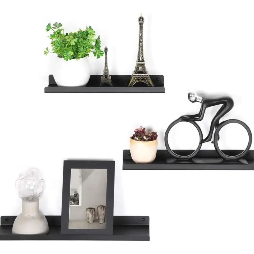 Parya Home Metalen wandplanken, set van 3, zwevende planken Online