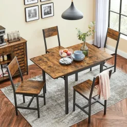 Parya Home Opvouwbare eettafel Vintage Bruin/Zwart Sale