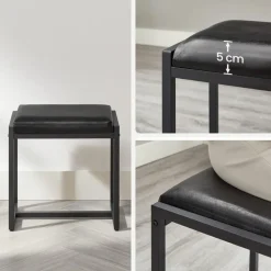 Parya Home Vintage Kaptafel met 3-delige met klapspiegel Outlet