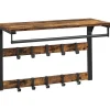Parya Home wandkapstok, wandplank met 10 afneembare haken Hot