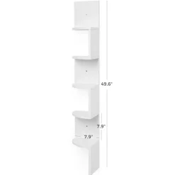 Parya Home Wandplank - 5 planken - Vintage - Wit Outlet