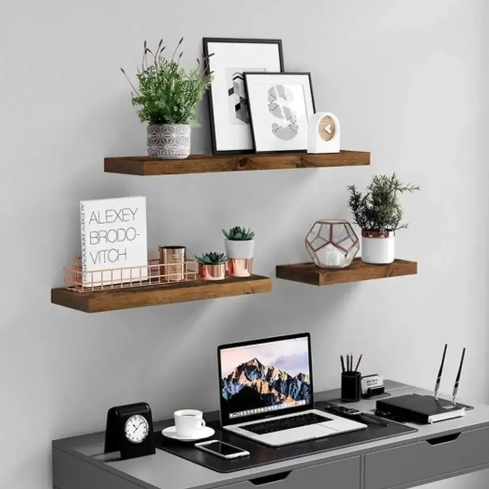 Parya Home Wandplank, zwevende plank, vintage bruin Discount