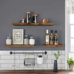 Parya Home Wandplank, zwevende plank, vintage bruin Discount