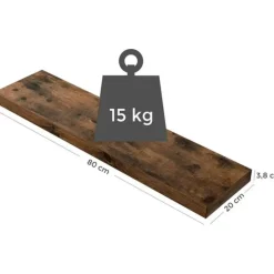 Parya Home Wandplank, zwevende plank, vintage bruin Discount